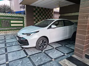 Rent a car in Lahore Toyota Yaris.